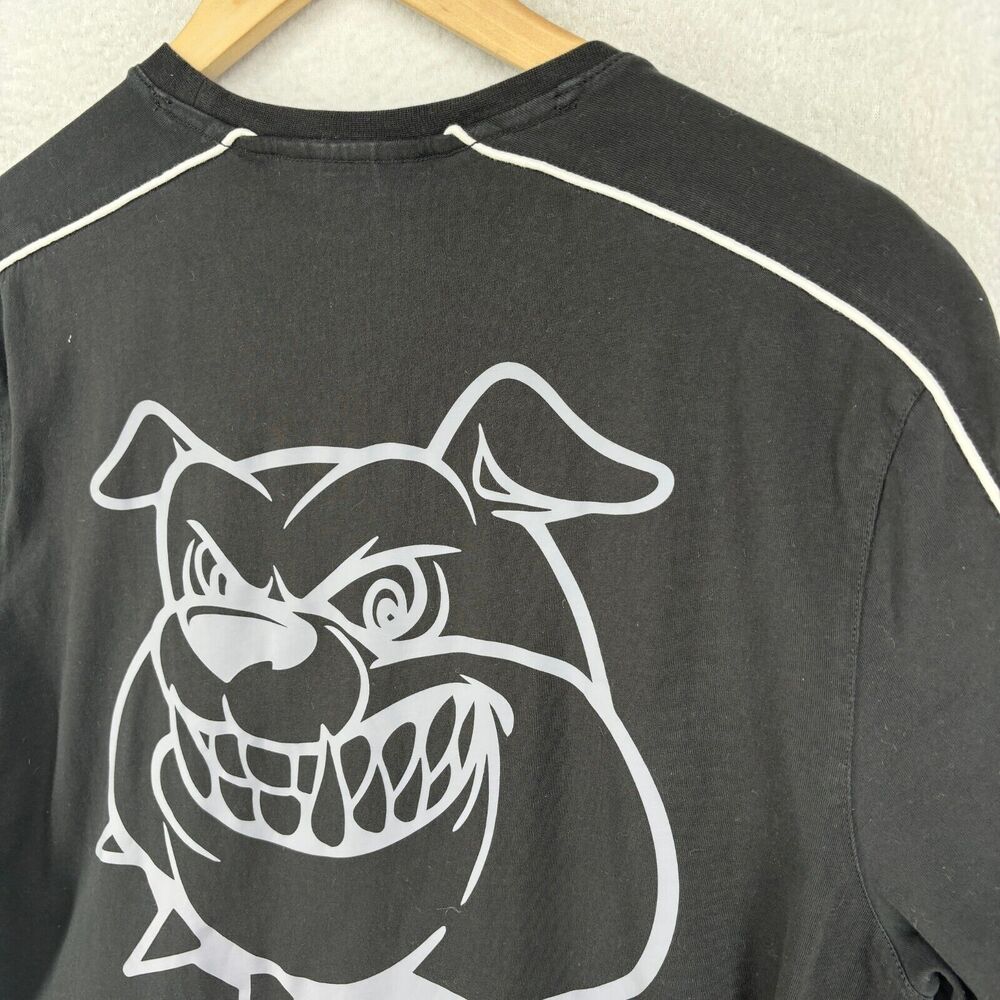 MICHAEL KORS Shirt Mens M MK Bulldog Graphic Short Sleeve Tee Cotton Black - Picture 6 of 15